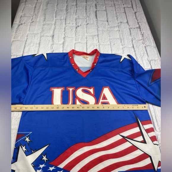 Vintage 90’s USA AOP Proy Joy Hockey Jersey Men’s Sz XL Limited Edition - Picture 7 of 11